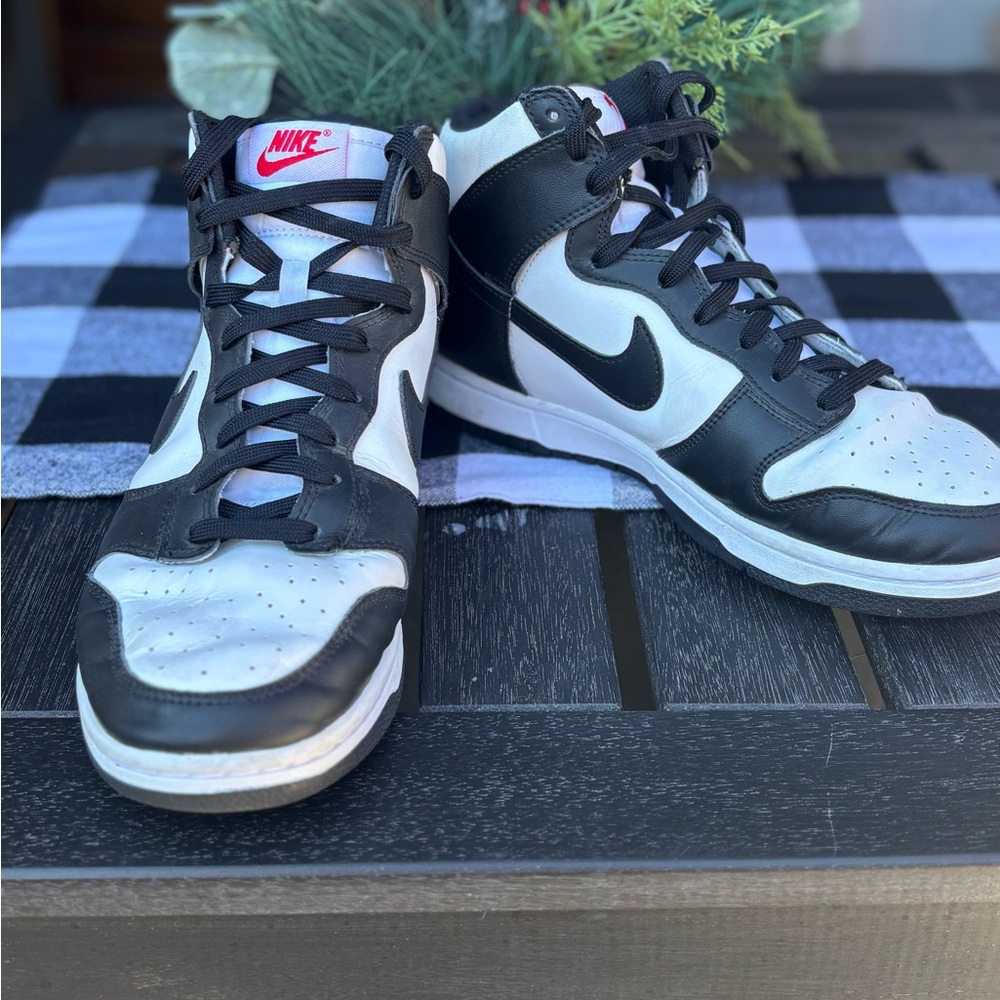Nike Women's Dunk High Black and White Sneakers